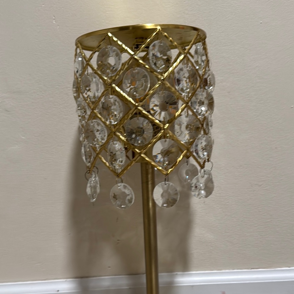 Gold Crystal Floor Lamp